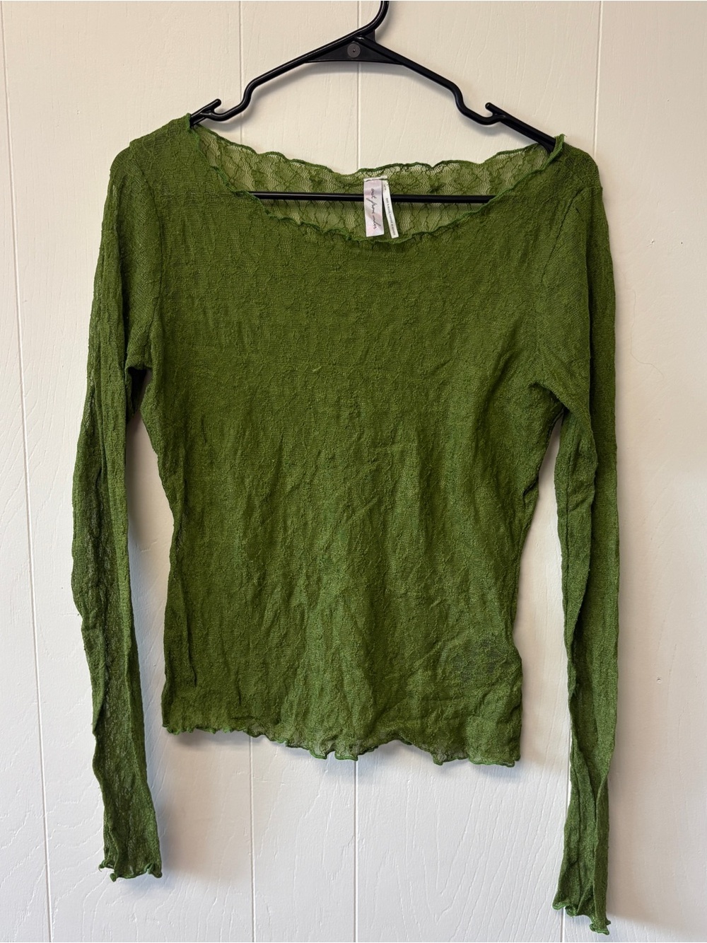Urban Outfitters Green lace shirt
